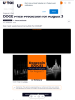 DOGE Price Prediction for August 3