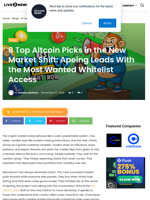 8 Top Altcoin Picks in the New Market Shift: Apeing Leads With the Most Wanted Whitelist Access | Live Bitcoin News
