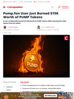 Pump.fun User Just Burned $75K Worth of PUMP Tokens - Coinspeaker