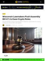 Wisconsin Lawmakers Push Assembly Bill 471 to Ease Crypto Rules