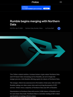 Rumble begins merging with Northern Data