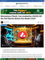 Momentum Check: Can Avalanche (AVAX) Hit the $40 Barrier Before the Week’s End?