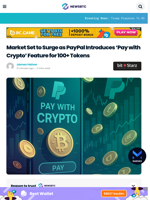 Market Set to Surge as PayPal Introduces 'Pay with Crypto' Feature for 100+ Tokens