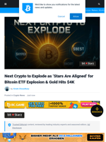 Next Crypto to Explode as 'Stars Are Aligned' for Bitcoin ETF Explosion & Gold Hits $4K