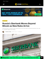 Russia’s Sberbank Moves Beyond Bitcoin as New Rules Arrive - CoinCentral
