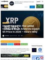Crypto News; In The Latest Cardano News Analysts Expect $5 Price In 2026 - Here's Why | Live Bitcoin News