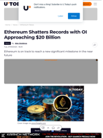 Ethereum Shatters Records with OI Approaching $20 Billion