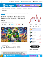 BONK Holders Turn to 100x Memecoin PEPETO As Price Dips