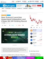 Pear Protocol Launches Hyperliquid Integration and Closes $4.1M Funding Round