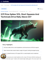 ICP Price Spikes 10%, Short Squeeze And Technicals Drive Rally Above $4?