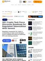 SEC Crypto Task Force Discusses Roadmap for Regulated Tokenization With Vaneck – Regulation Bitcoin News