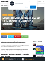 MegaETH Mainnet Live, MEGA Token Tied to Usage