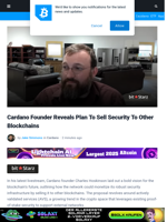 Cardano Founder Reveals Plan To Sell Security To Other Chains