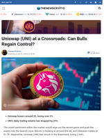 Uniswap (UNI) at a Crossroads: Can Bulls Regain Control?