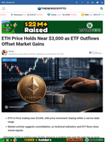 ETH Price Holds Near $3,000 as ETF Outflows Offset Market Gains - TheNewsCrypto