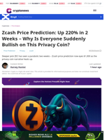 Zcash Price Prediction: Up 220% in 2 Weeks – Why Is Everyone Suddenly Bullish on This Privacy Coin?
