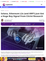 Solana, Ethereum L2s (and XRP?) Just Got a Huge Buy Signal From Citrini Research
