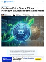 Cardano Price Soars 2% as Midnight Launch Boosts Sentiment