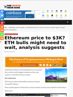 Ethereum price to $3K? ETH bulls might need to wait, analysis suggests - The Crypto News Wire