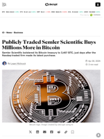 Publicly Traded Semler Scientific Buys Millions More in Bitcoin - Decrypt