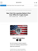 New York City Launches Nation’s First-Ever Office for Crypto Assets
