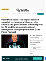 Peter Diamandis: The unprecedented speed of technological change, why society and governments are unprepared for AI, and the democratization of intelligence reshaping our future | The Pomp Podcast