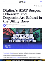 Digitap's $TAP Surges, Ethereum and Dogecoin Are Behind in the Utility Race – CryptoNinjas