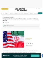 Trump cancels US envoy trip to Pakistan, Iran peace deal unlikely by April 30