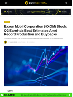 Exxon Mobil Corporation ($XOM) Stock: Q2 Earnings Beat Estimates Amid Record Production and Buybacks