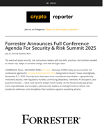 Forrester Announces Full Conference Agenda For Security & Risk Summit 2025