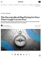 The Decentralized Map Paying for Data That Google Uses for Free - Decrypt