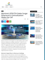 Bitmine's $7B ETH Stake Surge: Ethereum's Centralization Wake-Up Call - CryptoCoin.News