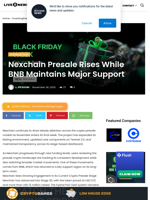 Nexchain Presale Rises While BNB Maintains Major Support | Live Bitcoin News