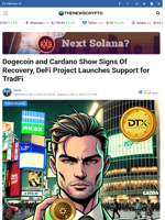 Dogecoin and Cardano Show Signs Of Recovery, DeFi Project Launches Support for TradFi