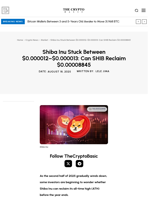 Shiba Inu Stuck Between $0.000012–$0.000013: Can SHIB Reclaim $0.00008845