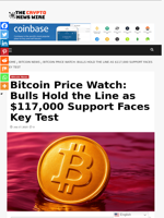Bitcoin Price Watch: Bulls Hold the Line as $117,000 Support Faces Key Test - The Crypto News Wire