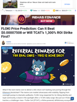 FLOKI Price Prediction: Can It Beat $0.00007508 or Will TCAT’s 1,300% ROI Strike First?
