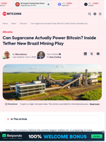 Can Sugarcane Actually Power Bitcoin? Inside Tether's Brazilian Op