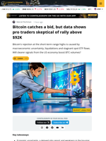 Bitcoin Pro Traders Side-eye Breakouts To $92K