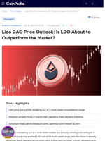 Lido DAO Price Outlook: Is LDO About to Outperform the Market?