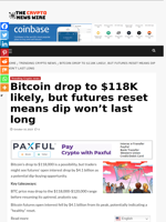 Bitcoin drop to $118K likely, but futures reset means dip won’t last long - The Crypto News Wire