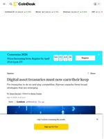 Digital asset treasuries must now earn their keep