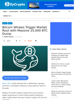 Bitcoin Whales Trigger Market Rout with Massive 25,000 BTC Dump ⋆ ZyCrypto