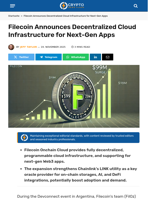 Filecoin Announces Decentralized Cloud Infrastructure for Next-Gen Apps