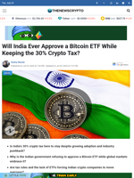 Will India Ever Approve a Bitcoin ETF 30% Crypto tax