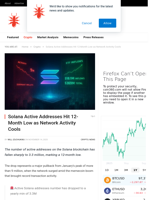 Solana Active Addresses Hit 12-Month Low as Network Activity Cools - NullTX