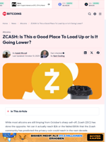 ZCASH: Is This a Good Place To Load Up or Is It Going Lower? - 99Bitcoins