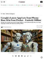 Google's Latest App Lets Your Phone Run AI in Your Pocket—Entirely Offline - Decrypt