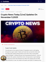 Crypto News Today [Live] Updates On November 5,2025