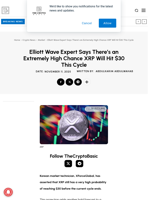 Elliott Wave Expert Says There’s an Extremely High Chance XRP Will Hit $30 This Cycle